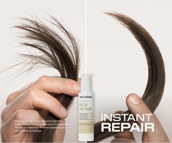 Serum regeneruj�ce bez sp�ukiwania do w�os�w suchych i zniszczonych Goldwell Dualsenses Rich Repair 6 Effects Serum - 100 ml