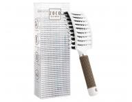 Szczotka do rozczesywania i suszenia w�os�w z w�osiem dzika i nylonowym Sister Young Zoco Hair Brush - bia�a