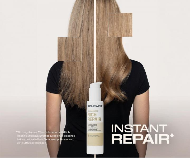 Serum regeneruj�ce bez sp�ukiwania do w�os�w suchych i zniszczonych Goldwell Dualsenses Rich Repair 6 Effects Serum - 100 ml