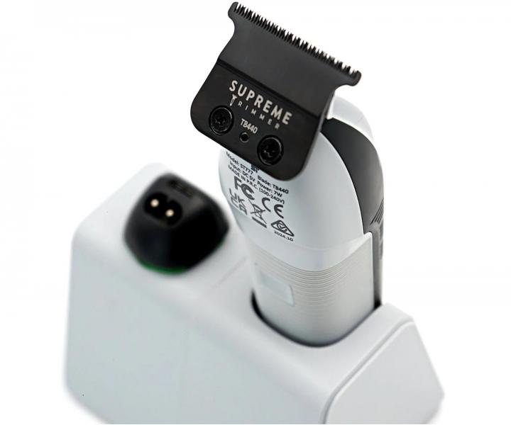 Profesjonalny trymer do w�os�w z wymiennymi akumulatorami Supreme Trimmer Recharge ST777/W - bia�y