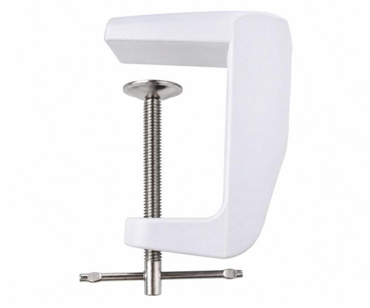 LED lampa z lup� na statywie oraz z uchwytem do blatu Weelko Mega+ White- 5 dioptrii