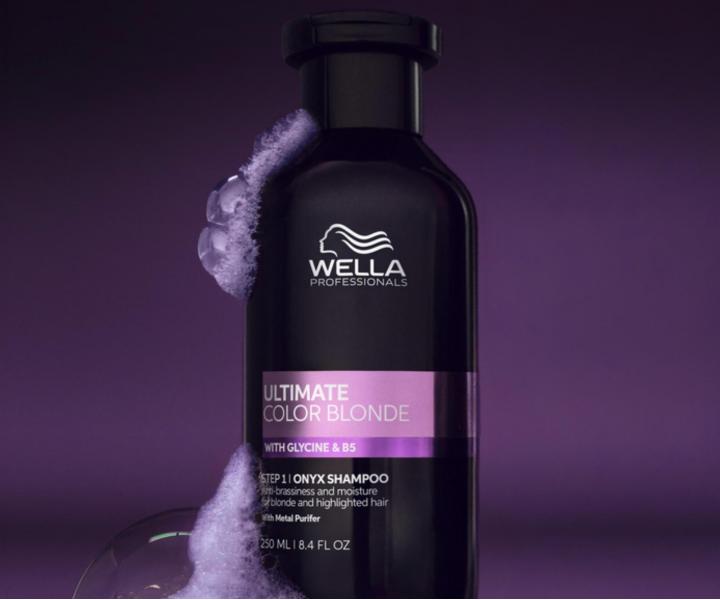 Szampon neutralizuj�cy do w�os�w blond i z pasemkami Wella Professional Ultimate Color Blonde Onyx Shampoo - 250 ml