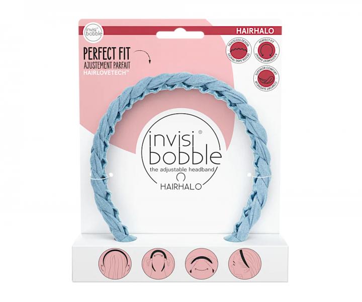 Opaska do wosw Invisibobble Hairhalo Miss Denim - niebieska