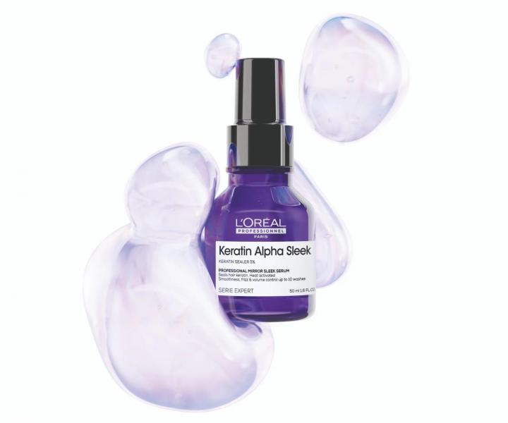 Serum termoochronne wyg�adzaj�ce w�osy pusz�ce si� Lor�al Professionnel Serie Expert Keratin Alpha Sleek Mirror Serum - 50 ml