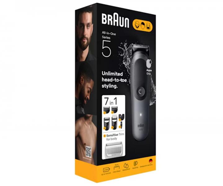 Wielofunkcyjny trymer do wosw, brody i ciaa Braun Series 5 AIO5520 - szary