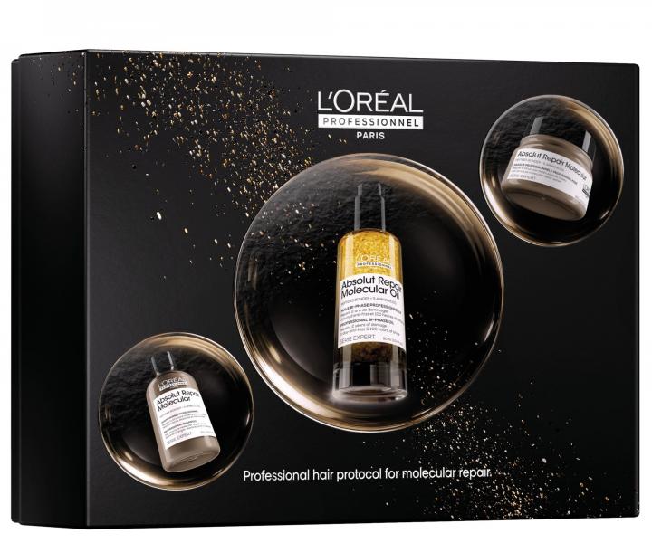 Zestaw upominkowy do w�os�w zniszczonych Lor�al Professionnel Serie Expert Absolut Repair Molecular Trio