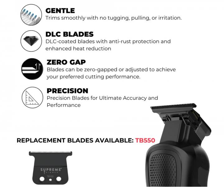 Profesjonalny trymer do w�os�w Supreme Trimmer Darkstar 82 ST800 - czarny