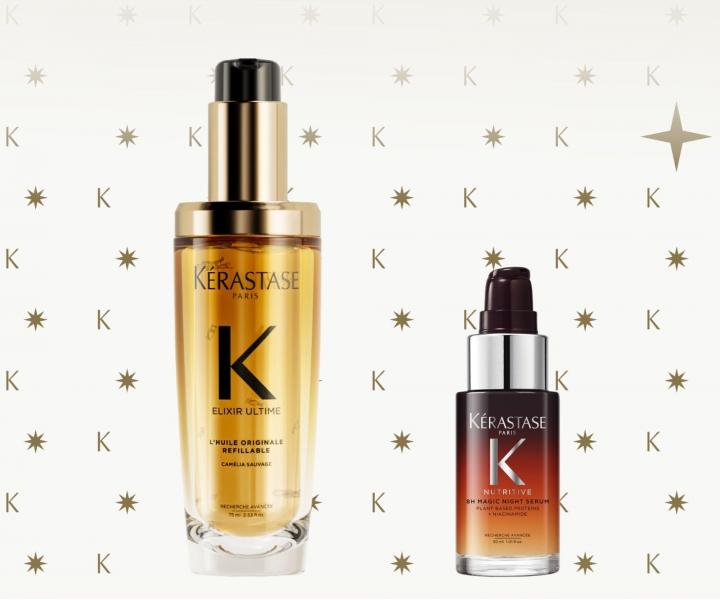 Zestaw upominkowy z olejkiem i serum na noc do w�os�w suchych K�rastase Iconics Duo Set