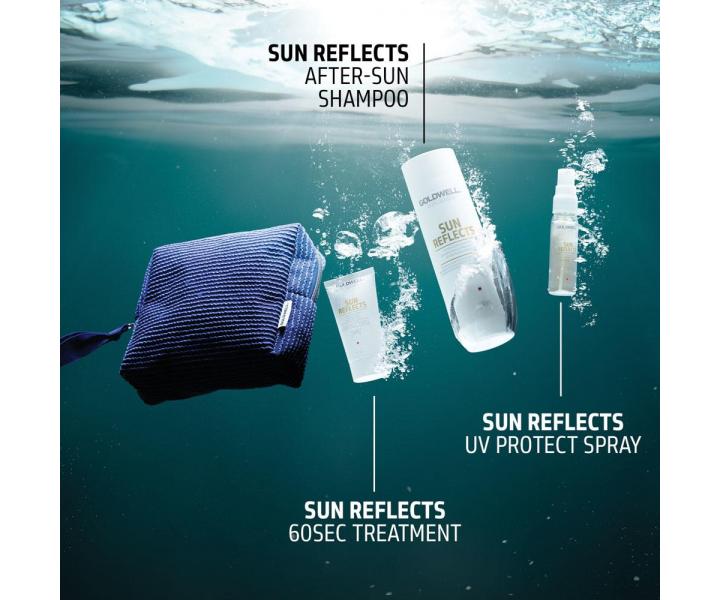 Zestaw podrny do wosw naraonych na dziaanie soca Goldwell Dualsenses Sun Reflects Travel Set + kosmetyczka gratis