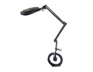 LED lampa z lup� na statywie oraz z uchwytem do blatu Weelko Mega+ Black - 5 dioptrii